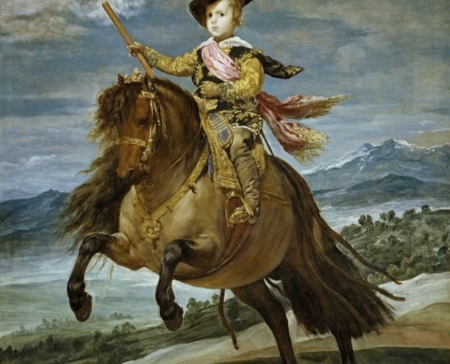 Diego Velázquez / Porträt des Prinzen Balthasar Carlos zu Pferd / 1635