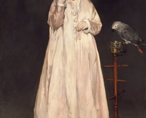 Édouard Manet / Junge Dame mit Papagei / 1866