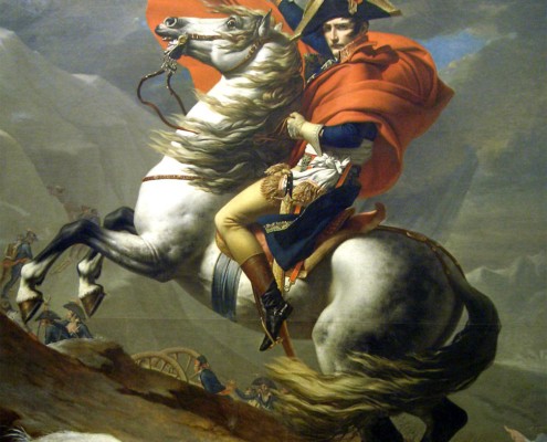 Jacques-Louis David / Bonaparte beim Überschreiten der Alpen am Großen Sankt Bernhard / 1801