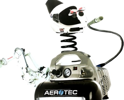 THE ROBOTS ARE COMING - Roboter-Collagen im Kunstunterricht - Schülerarbeit Endergebnis
