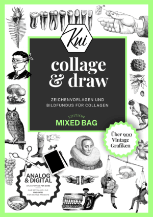 Vintage Bildersammlung mit hunderten Grafiken für dein Collage- oder Mixed-Media-Projekt! Sofort einsetzbares Material für deinen Kunstunterricht!