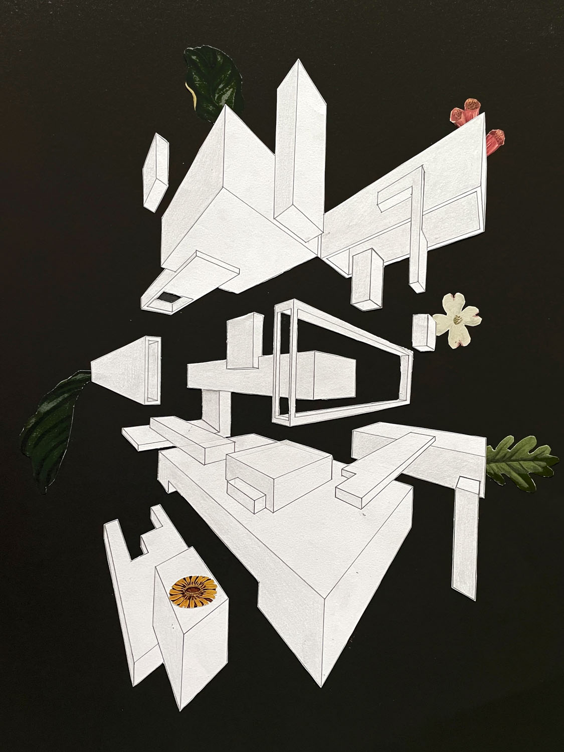 Zweipunktperspektive im Kunstunterricht - Komplexe Architekturfragmente