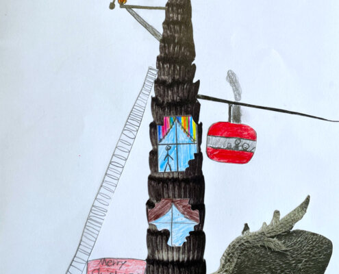 KUI - kunstunterricht-ideen.de - Botanische Fantasietürme - Collagen nach Karl Blossfeld_020 Karl Blossfeldt im Kunstunterricht - Fotografien collagierend umgestalten