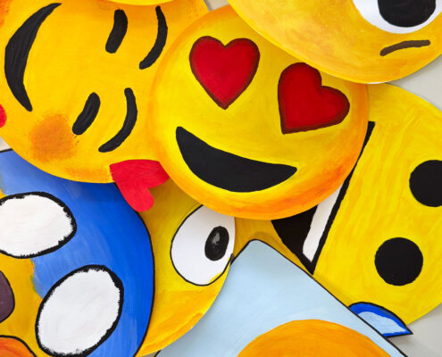 Smileys für die Kunstunterricht-Einheit "Von der Höhlenmalerei zum Feed"