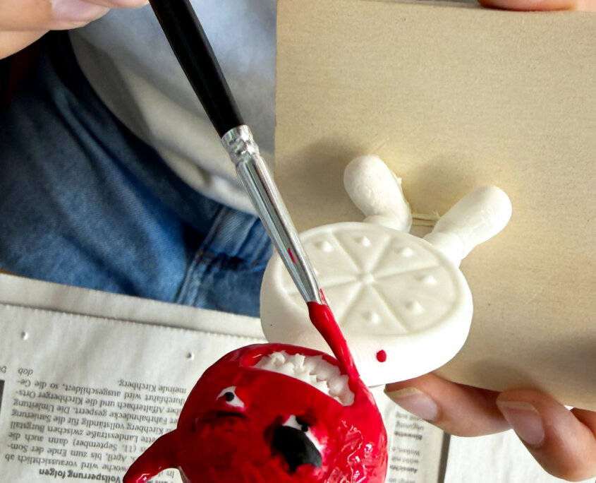 3D-Druck - Modelle im Kunstunterricht mit Acrylfarben bemalen