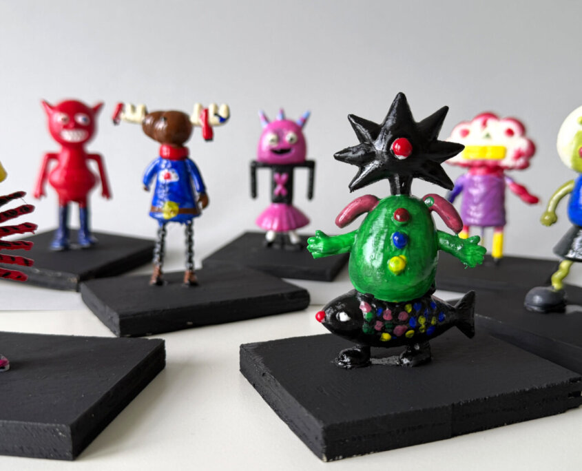 3D-Druck - Ergebnisse der bemalten Figuren