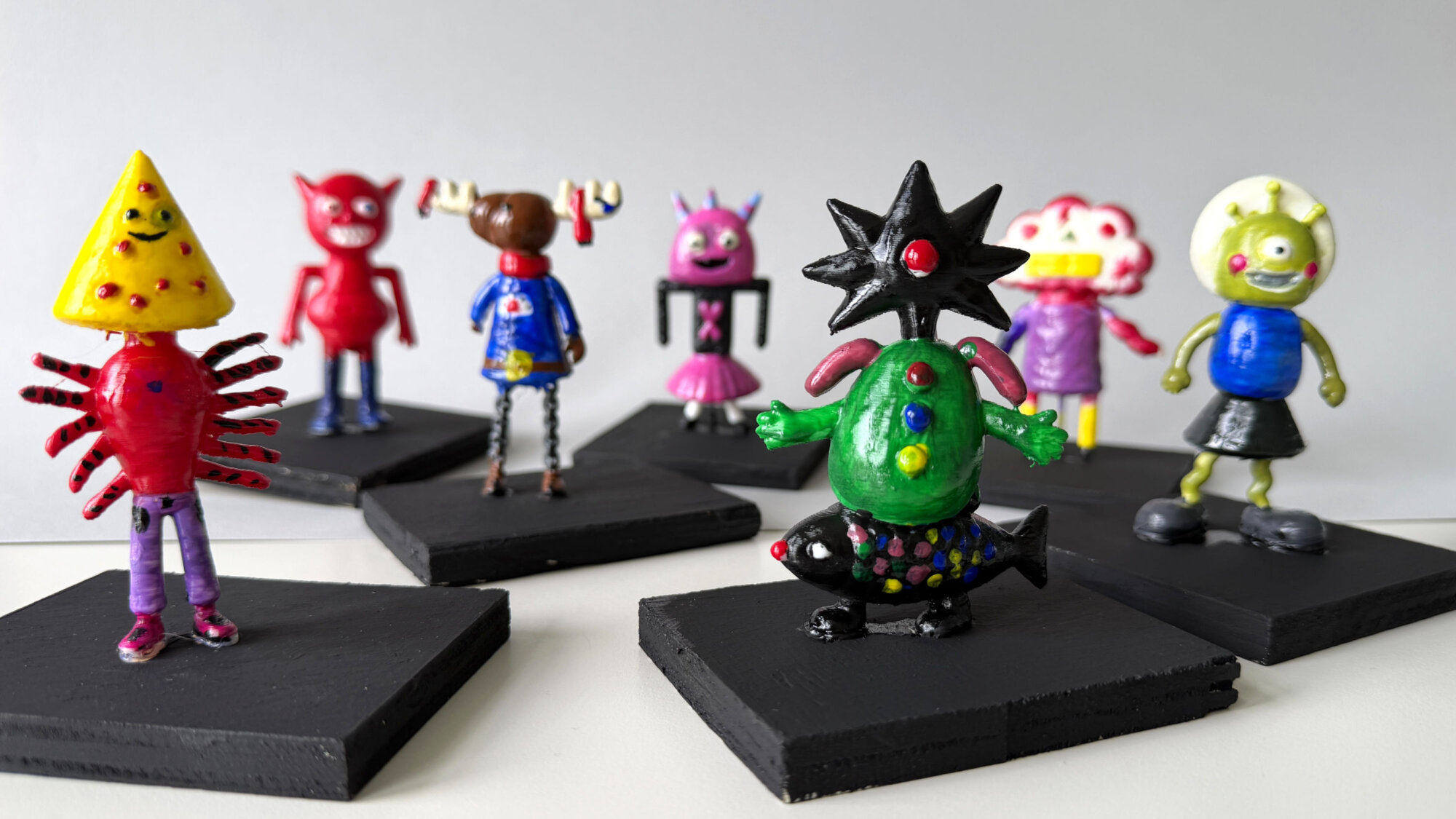 3D-Druck - Ergebnisse der bemalten Figuren