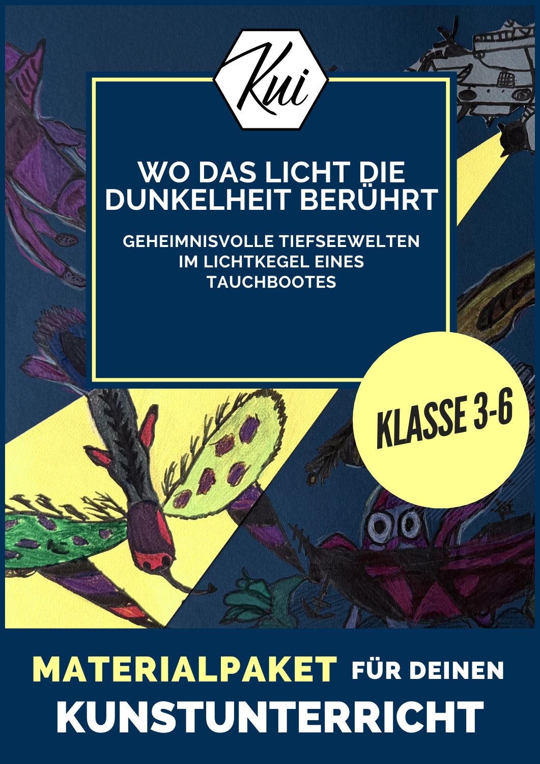 Materialpaket zur Unterrichtseinheit "Wo das Licht die Dunkelheit berührt" - Unterwasserwelten im Kunstunterricht