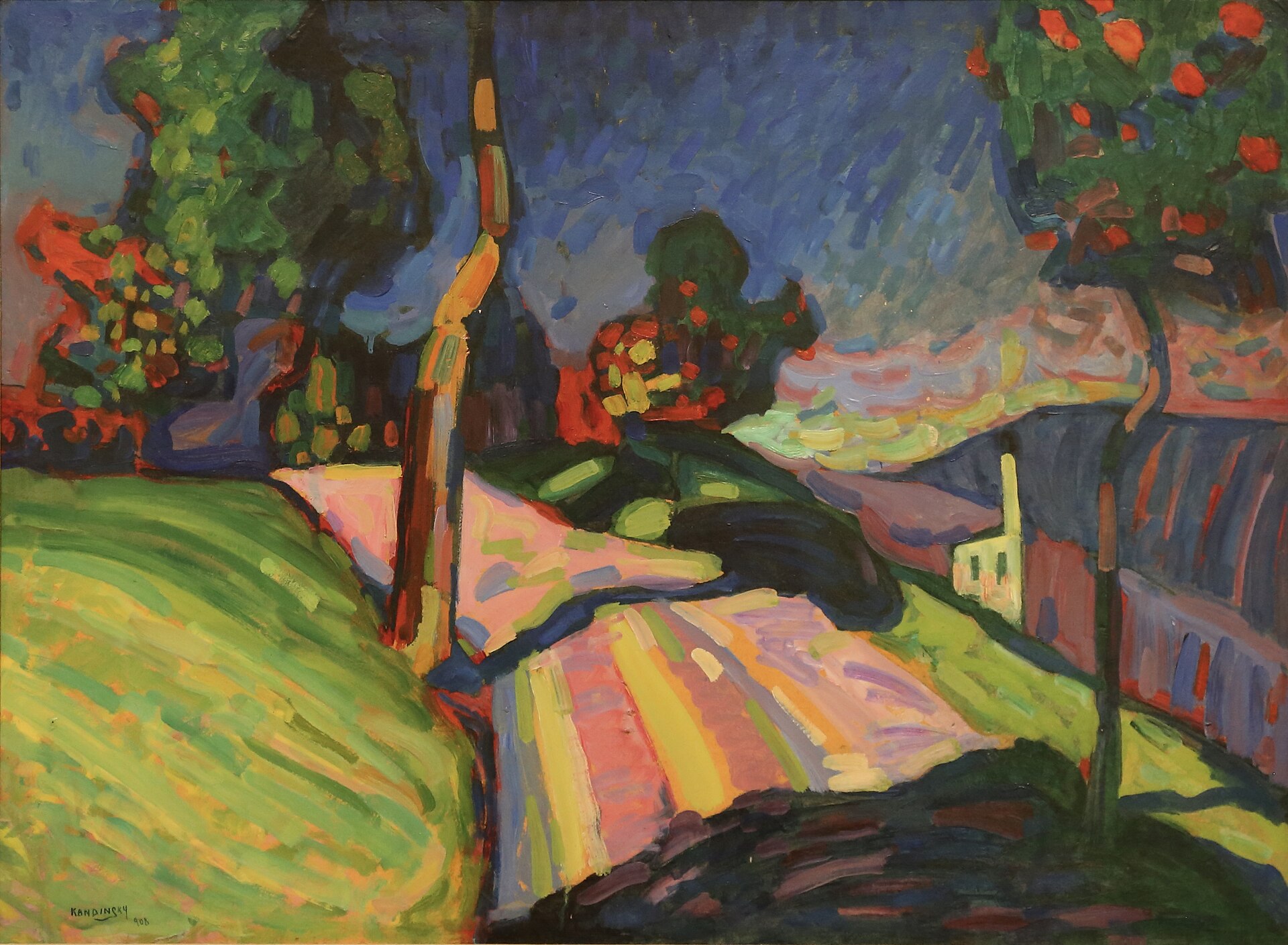 Kohlburger_Street_in_Murnau_by_Wassily_Kandinsky_(1866-1944)